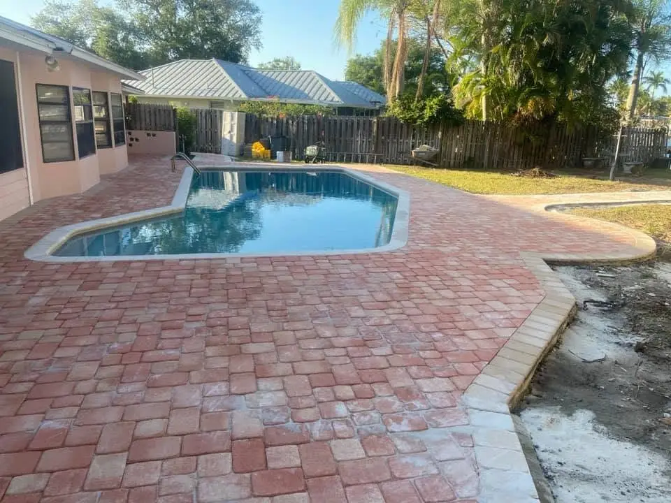 Concrete surfaces pool patio pavers